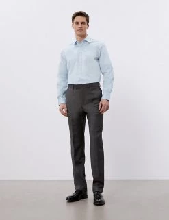 JAEGER Formal Shirts Regular Fit Pure Cotton Twill Shirt