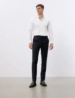 JAEGER Formal Shirts Tailored Fit Pure Cotton Shirt With Double Cuff