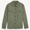 JAEGER Casual Shirts Pure Cotton Twill Utility Overshirt -Popular Znas Store SD 01 T62 1207C JR X EC 90