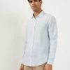 JAEGER Casual Shirts Luxury Pure Linen Long Sleeve Shirt -Popular Znas Store SD 01 T62 1228B E1 X EC 0