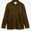 JAEGER Men's Coats & Jackets Suede Leather Utility Jacket -Popular Znas Store SD 01 T62 1403C JR X EC 90