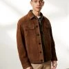 JAEGER Men's Coats & Jackets Suede Leather Harrington Jacket -Popular Znas Store SD 01 T62 1404C VS X EC 1
