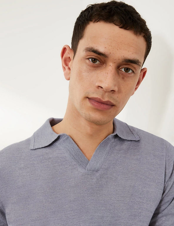 JAEGER Men's Polo Shirts Pure Merino Wool Knitted Polo Shirt 13 JAEGER Men's Polo Shirts Pure Merino Wool Knitted Polo Shirt - Image 11