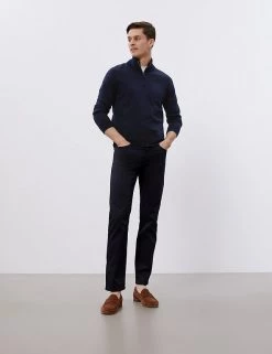 JAEGER Men's Jumpers Pure Merino Wool Half Zip Jumper