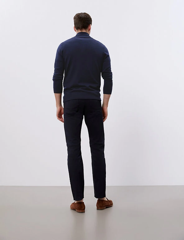 JAEGER Men's Jumpers Pure Merino Wool Half Zip Jumper 7 JAEGER Men's Jumpers Pure Merino Wool Half Zip Jumper - Image 5