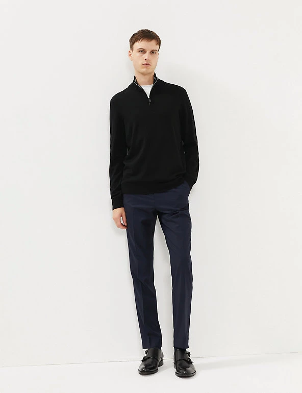 JAEGER Men's Jumpers Pure Merino Wool Half Zip Jumper 9 JAEGER Men's Jumpers Pure Merino Wool Half Zip Jumper - Image 7