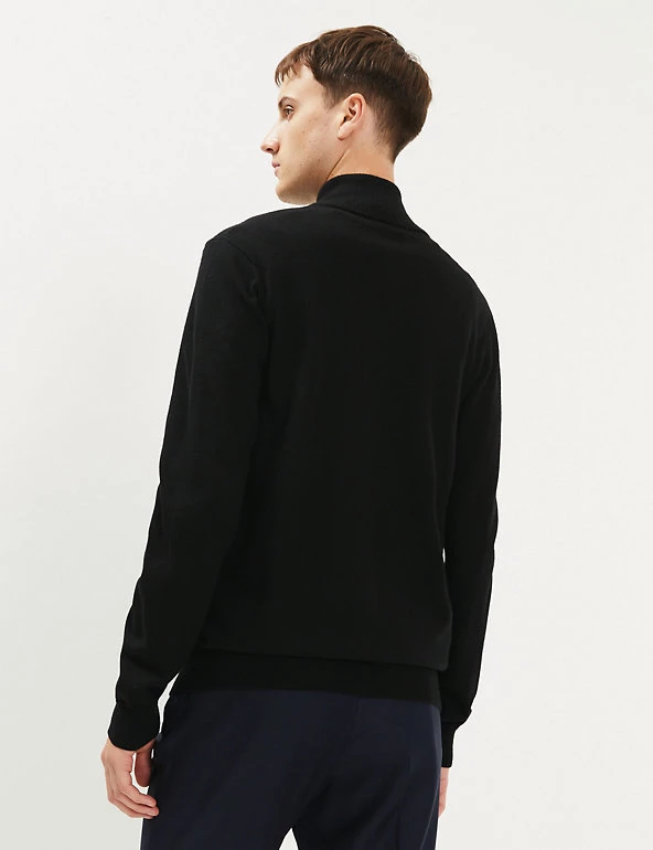 JAEGER Men's Jumpers Pure Merino Wool Half Zip Jumper 13 JAEGER Men's Jumpers Pure Merino Wool Half Zip Jumper - Image 11