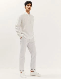 JAEGER Men's Trousers Regular Fit Pure Cotton Twill Chinos