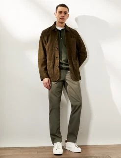 JAEGER Casual Trousers Regular Fit Pure Cotton Twill Chinos