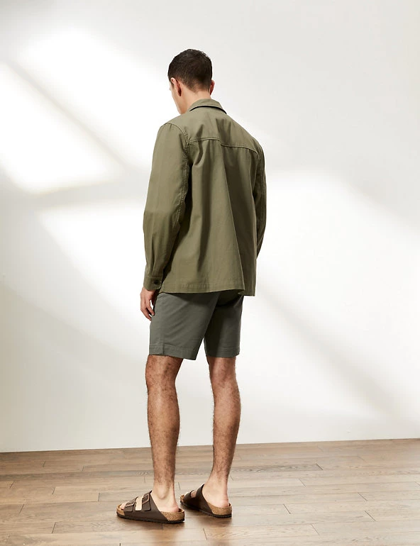 JAEGER Men's Shorts Cotton Stretch Drawstring Shorts 7 JAEGER Men's Shorts Cotton Stretch Drawstring Shorts - Image 5