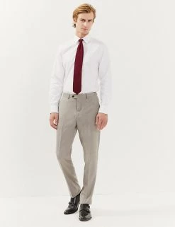 JAEGER Men's Trousers Slim Fit Italian Pure Wool Trousers