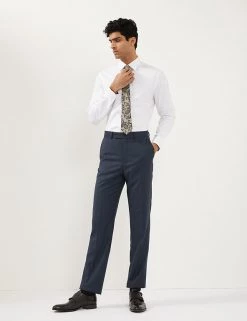 JAEGER Smart Trousers Tailored Fit Italian Pure Wool Trousers