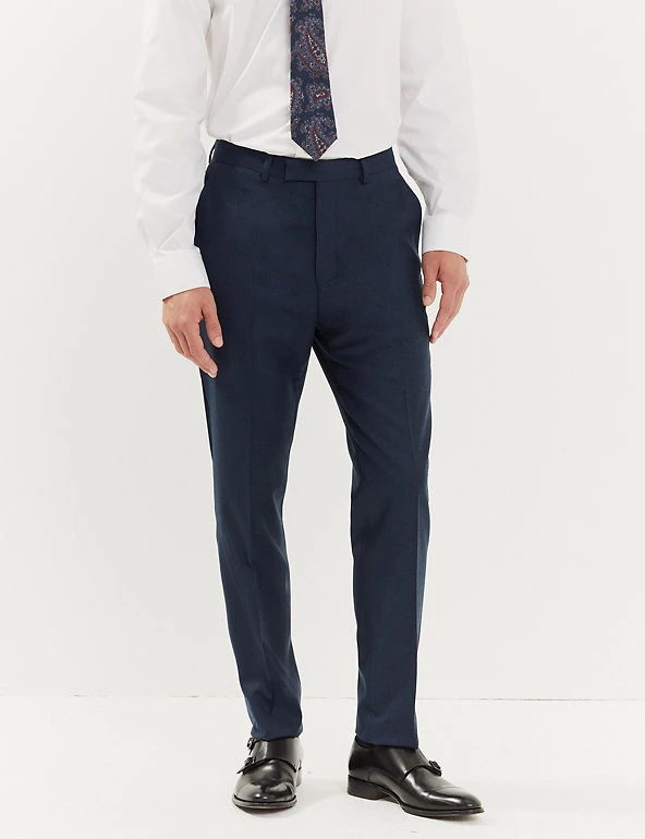 JAEGER Men's Trousers Slim Fit Italian Pure Wool Trousers 5 JAEGER Men's Trousers Slim Fit Italian Pure Wool Trousers - Image 3