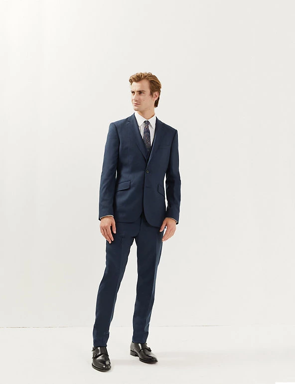 JAEGER Men's Trousers Slim Fit Italian Pure Wool Trousers 9 JAEGER Men's Trousers Slim Fit Italian Pure Wool Trousers - Image 7