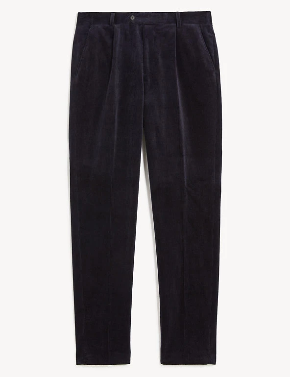 JAEGER Casual Trousers Tailored Fit Italian Cotton Corduroy Trousers 4 JAEGER Casual Trousers Tailored Fit Italian Cotton Corduroy Trousers - Image 2