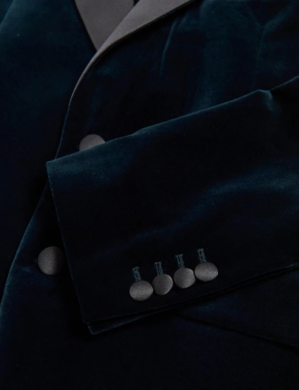 JAEGER Men's Coats & Jackets Tailored Fit Italian Cotton Velvet Jacket 11 JAEGER Men's Coats & Jackets Tailored Fit Italian Cotton Velvet Jacket - Image 9