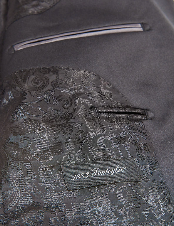 JAEGER Men's Coats & Jackets Tailored Fit Italian Cotton Velvet Jacket 14 JAEGER Men's Coats & Jackets Tailored Fit Italian Cotton Velvet Jacket - Image 12