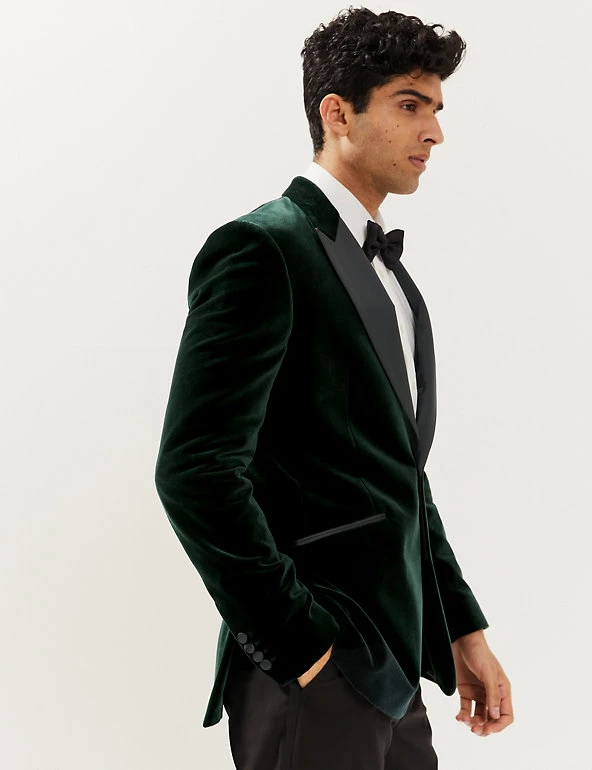 JAEGER Men's Coats & Jackets Tailored Fit Italian Cotton Velvet Jacket 6 JAEGER Men's Coats & Jackets Tailored Fit Italian Cotton Velvet Jacket - Image 4