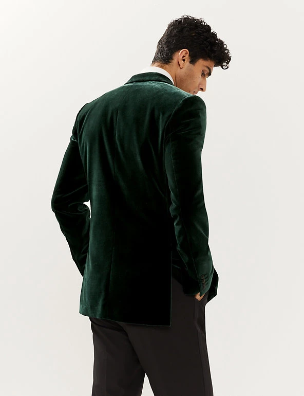 JAEGER Men's Coats & Jackets Tailored Fit Italian Cotton Velvet Jacket 9 JAEGER Men's Coats & Jackets Tailored Fit Italian Cotton Velvet Jacket - Image 7