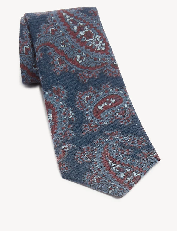 JAEGER Men's Ties Italian Woven Paisley Pure Wool Tie 4 JAEGER Men's Ties Italian Woven Paisley Pure Wool Tie - Image 2