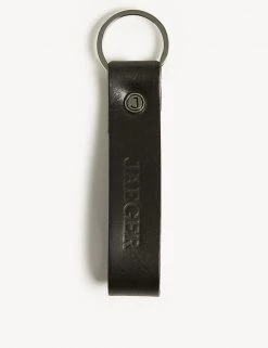 JAEGER Men's Leather Accessories British Luxury Leather Keyring