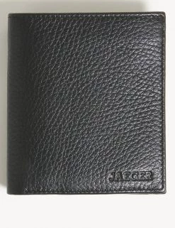 JAEGER Men's Wallets Premium Leather Textured Bi-Fold Wallet
