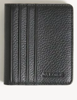 JAEGER Men's Wallets Premium Leather Bi-fold Card Holder