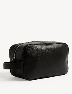 JAEGER Men's Bags Premium Leather Textured Washbag