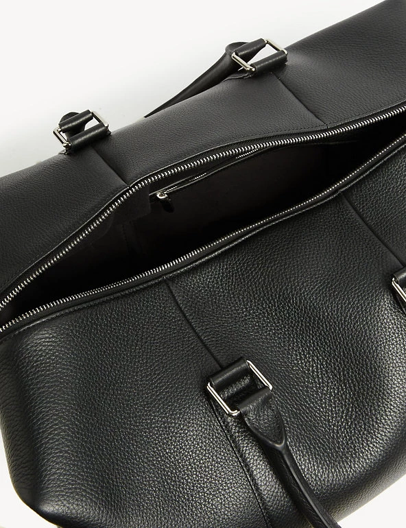 JAEGER Men's Bags Premium Leather Textured Weekend Bag 7 JAEGER Men's Bags Premium Leather Textured Weekend Bag - Image 5