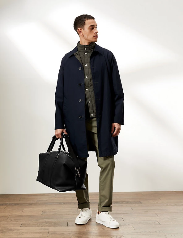 JAEGER Men's Bags Premium Leather Textured Weekend Bag 8 JAEGER Men's Bags Premium Leather Textured Weekend Bag - Image 6