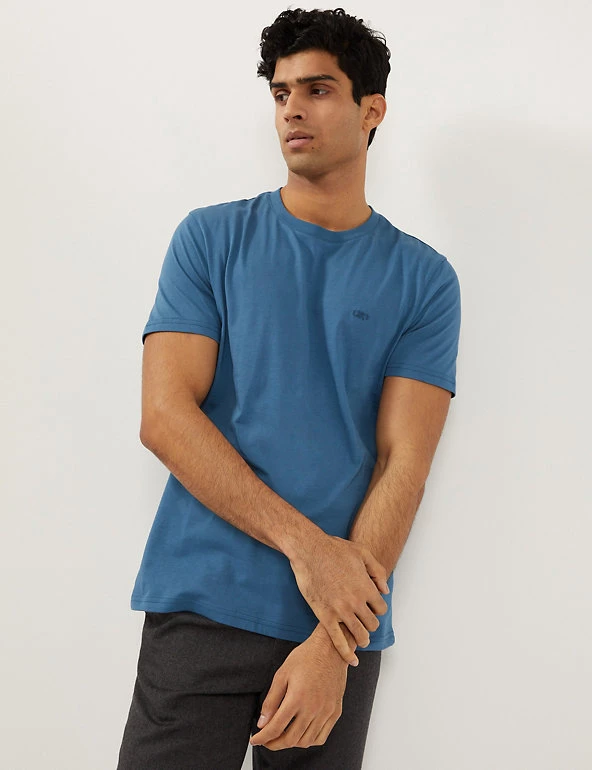 JAEGER Men's T-shirts Pure Cotton Crew Neck T-Shirt 27 JAEGER Men's T-shirts Pure Cotton Crew Neck T-Shirt - Image 25