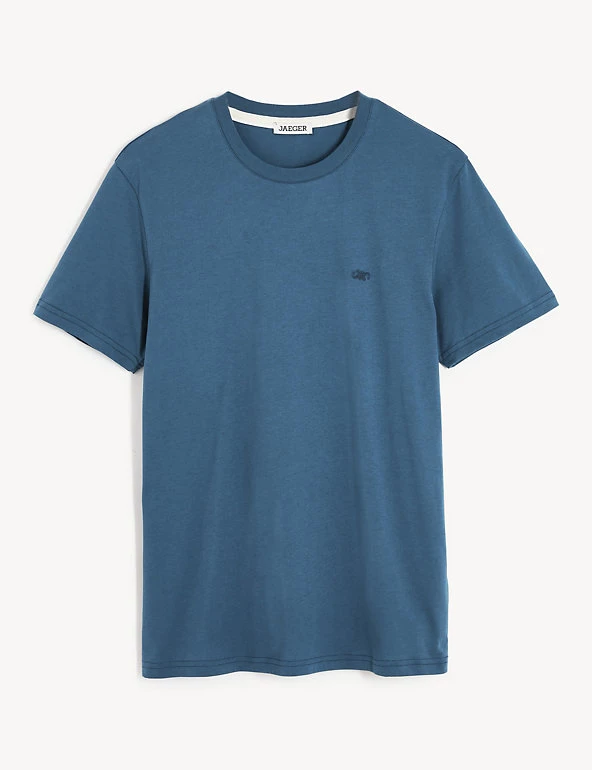 JAEGER Men's T-shirts Pure Cotton Crew Neck T-Shirt 28 JAEGER Men's T-shirts Pure Cotton Crew Neck T-Shirt - Image 26