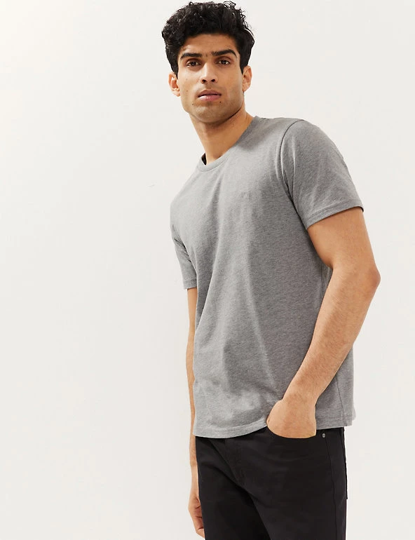 JAEGER Men's T-shirts Pure Cotton Crew Neck T-Shirt 17 JAEGER Men's T-shirts Pure Cotton Crew Neck T-Shirt - Image 15