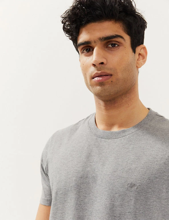 JAEGER Men's T-shirts Pure Cotton Crew Neck T-Shirt 18 JAEGER Men's T-shirts Pure Cotton Crew Neck T-Shirt - Image 16