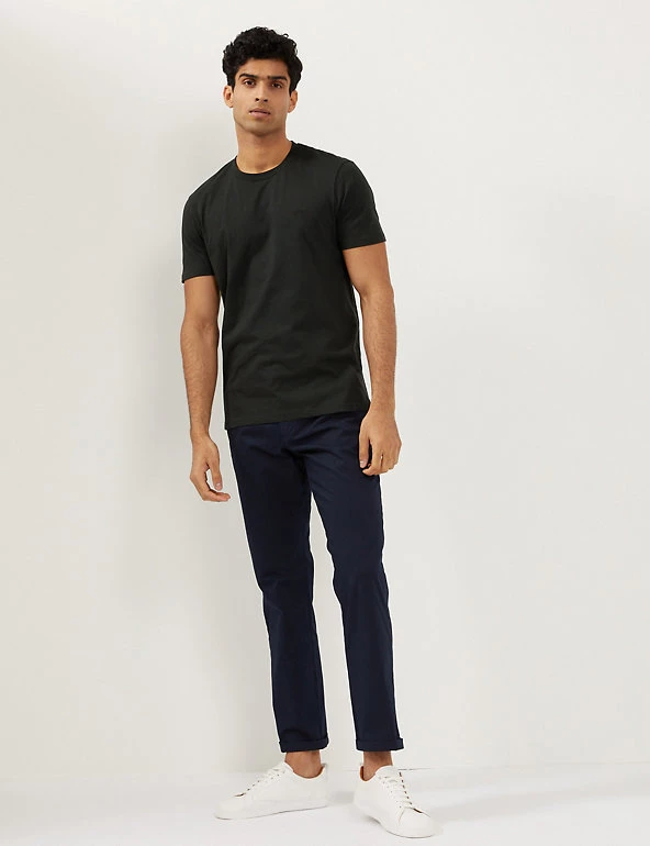 JAEGER Men's T-shirts Pure Cotton Crew Neck T-Shirt 11 JAEGER Men's T-shirts Pure Cotton Crew Neck T-Shirt - Image 9