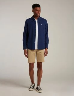 Farah Men's Shirts Cotton Blend Oxford Shirt