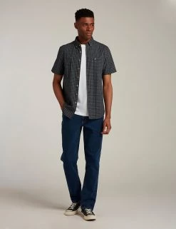 Farah Men's Shirts Pure Cotton Check Oxford Shirt