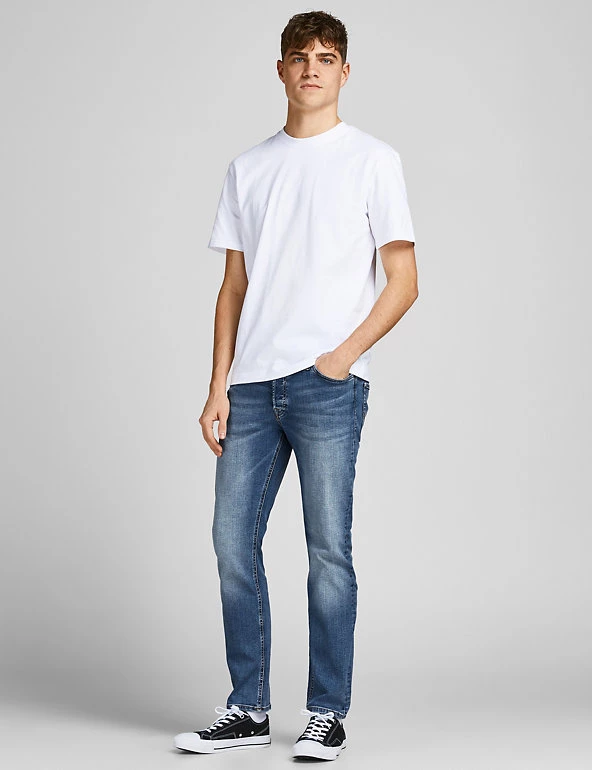 JACK & JONES Men's Jeans Slim Fit Cotton Rich Jeans 3 JACK & JONES Men's Jeans Slim Fit Cotton Rich Jeans