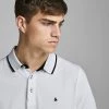 JACK & JONES Men's Polo Shirts Slim Fit Pure Cotton Tipped Polo Shirt -Popular Znas Store SD 08 T18 3000 Z0 X EC 0