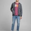JACK & JONES Men's Hoodies & Sweatshirts Cotton Rich Zip Up Hoodie -Popular Znas Store SD 08 T18 3066 F0 X EC 1