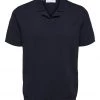 SELECTED HOMME Men's Knitted Polo Shirts Cotton Blend Knitted Polo Shirt -Popular Znas Store SD 10 T18 1006 F0 X EC 90