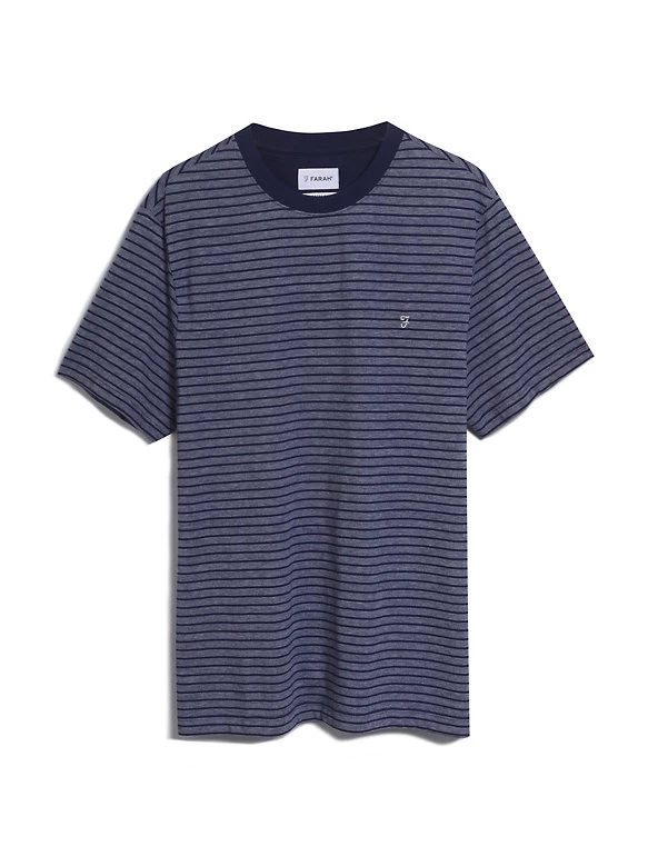 Farah Men's T-shirts Cotton Rich Striped T-Shirt 4 Farah Men's T-shirts Cotton Rich Striped T-Shirt - Image 2