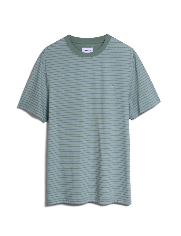 Farah Men's T-shirts Cotton Rich Striped T-Shirt 7 Farah Men's T-shirts Cotton Rich Striped T-Shirt - Image 5