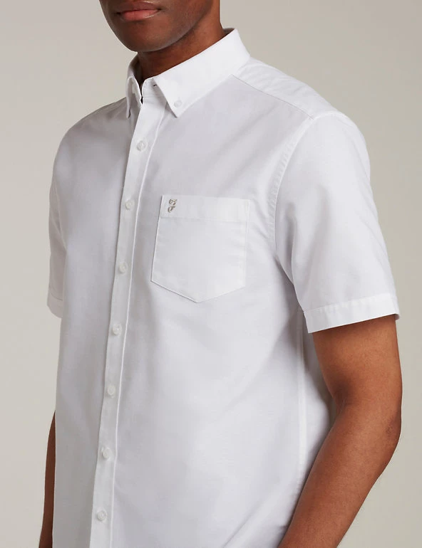 Farah Men's Shirts Cotton Blend Oxford Shirt 5 Farah Men's Shirts Cotton Blend Oxford Shirt - Image 3