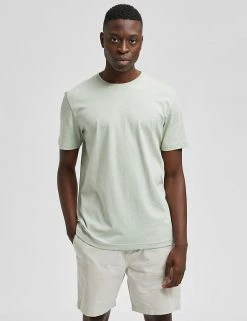 SELECTED HOMME Men's T-shirts Pure Cotton Crew Neck T-Shirt
