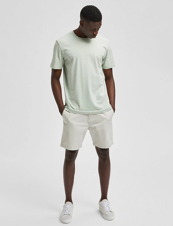 SELECTED HOMME Men's T-shirts Pure Cotton Crew Neck T-Shirt 5 SELECTED HOMME Men's T-shirts Pure Cotton Crew Neck T-Shirt - Image 3