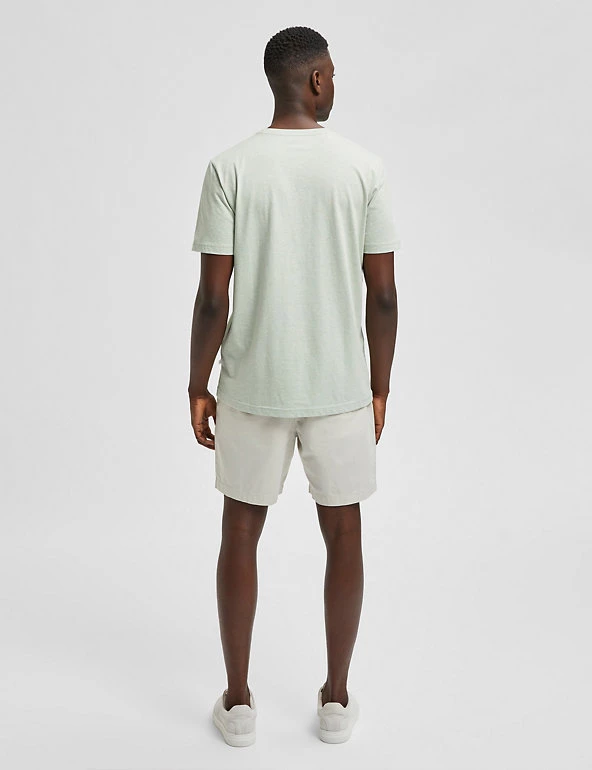 SELECTED HOMME Men's T-shirts Pure Cotton Crew Neck T-Shirt 7 SELECTED HOMME Men's T-shirts Pure Cotton Crew Neck T-Shirt - Image 5