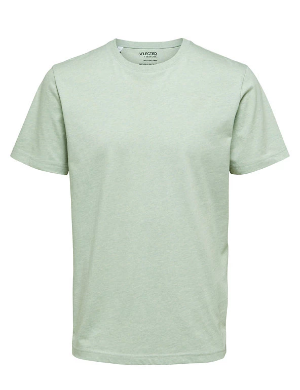 SELECTED HOMME Men's T-shirts Pure Cotton Crew Neck T-Shirt 4 SELECTED HOMME Men's T-shirts Pure Cotton Crew Neck T-Shirt - Image 2