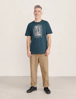 Seasalt Cornwall Men's T-shirts Organic Cotton Crew Neck Printed T-Shirt