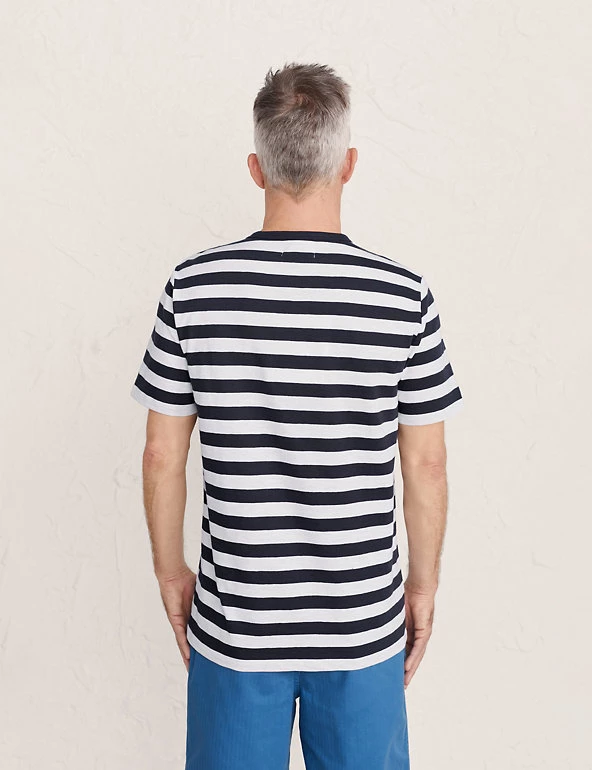 Seasalt Cornwall Men's T-shirts Organic Cotton Crew Neck Striped T-Shirt 6 Seasalt Cornwall Men's T-shirts Organic Cotton Crew Neck Striped T-Shirt - Image 4